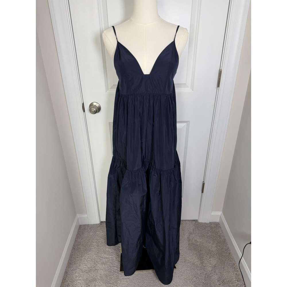 Modern Citizen Women's Oralia Taffeta Sweetheart Neck Tiered Dress Size XS